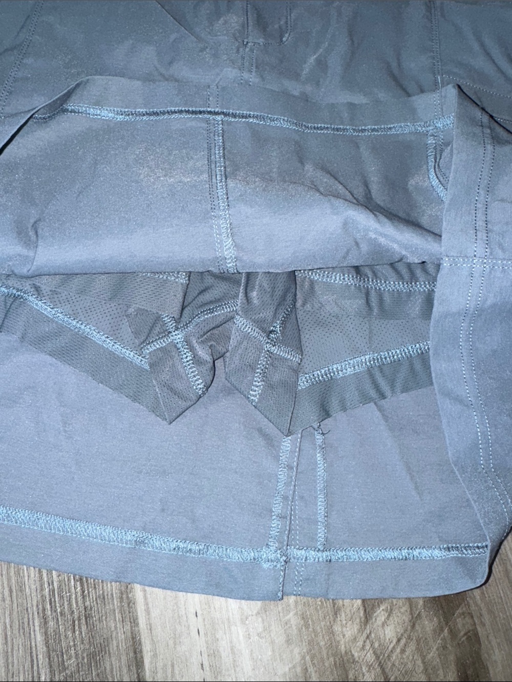 Duluth Trading Company Dry on the Fly skort skirt 18 women’s casual grey blue - Picture 4 of 7